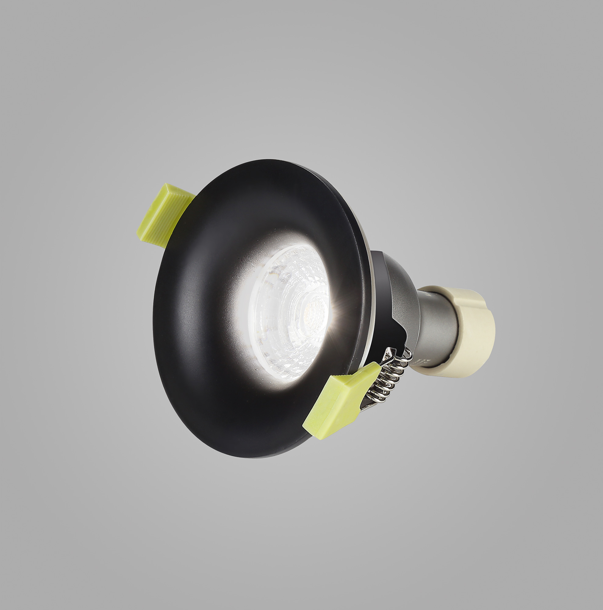 Bruve GU10 Recessed Round Matt Black IP65 Downlighter, Cut-Out 68mm DX200401  Dlux Bruve IP65